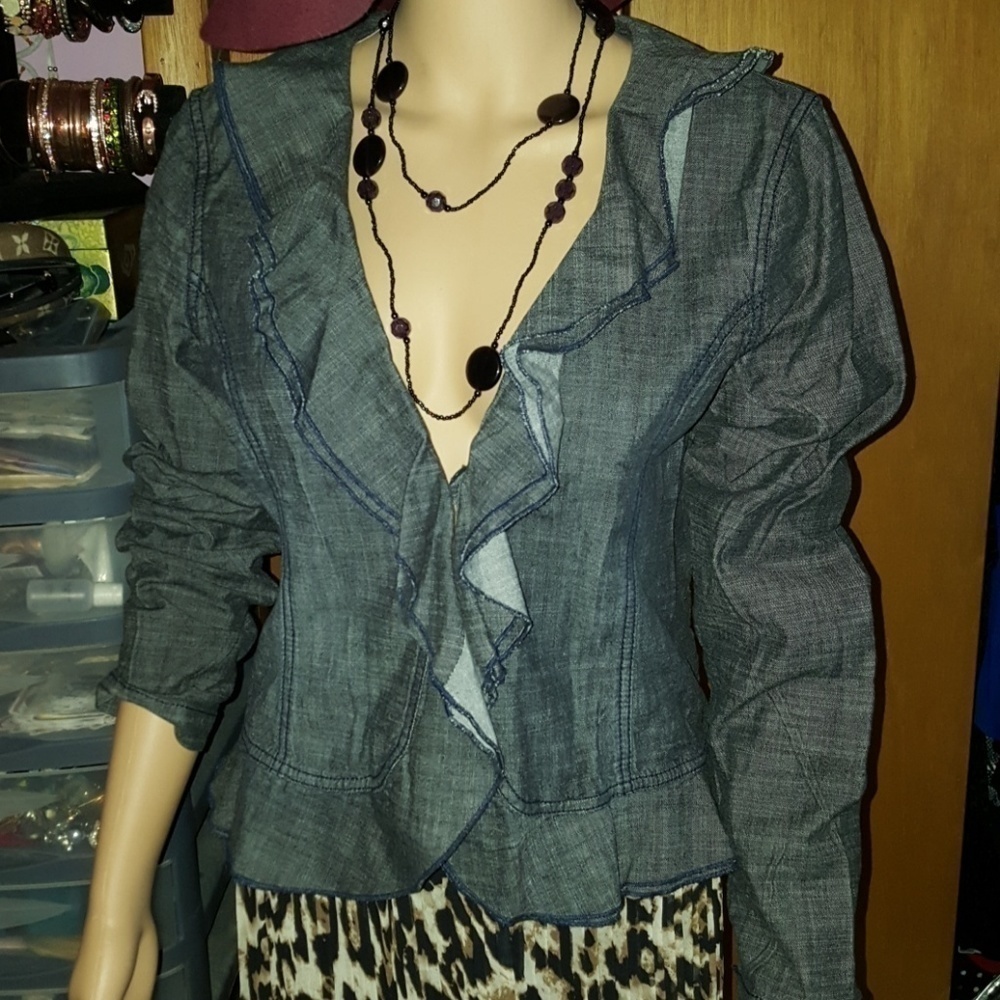 𝅺ECKORED  jean shirt / blazer